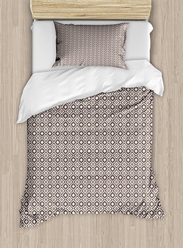 Taupe and White