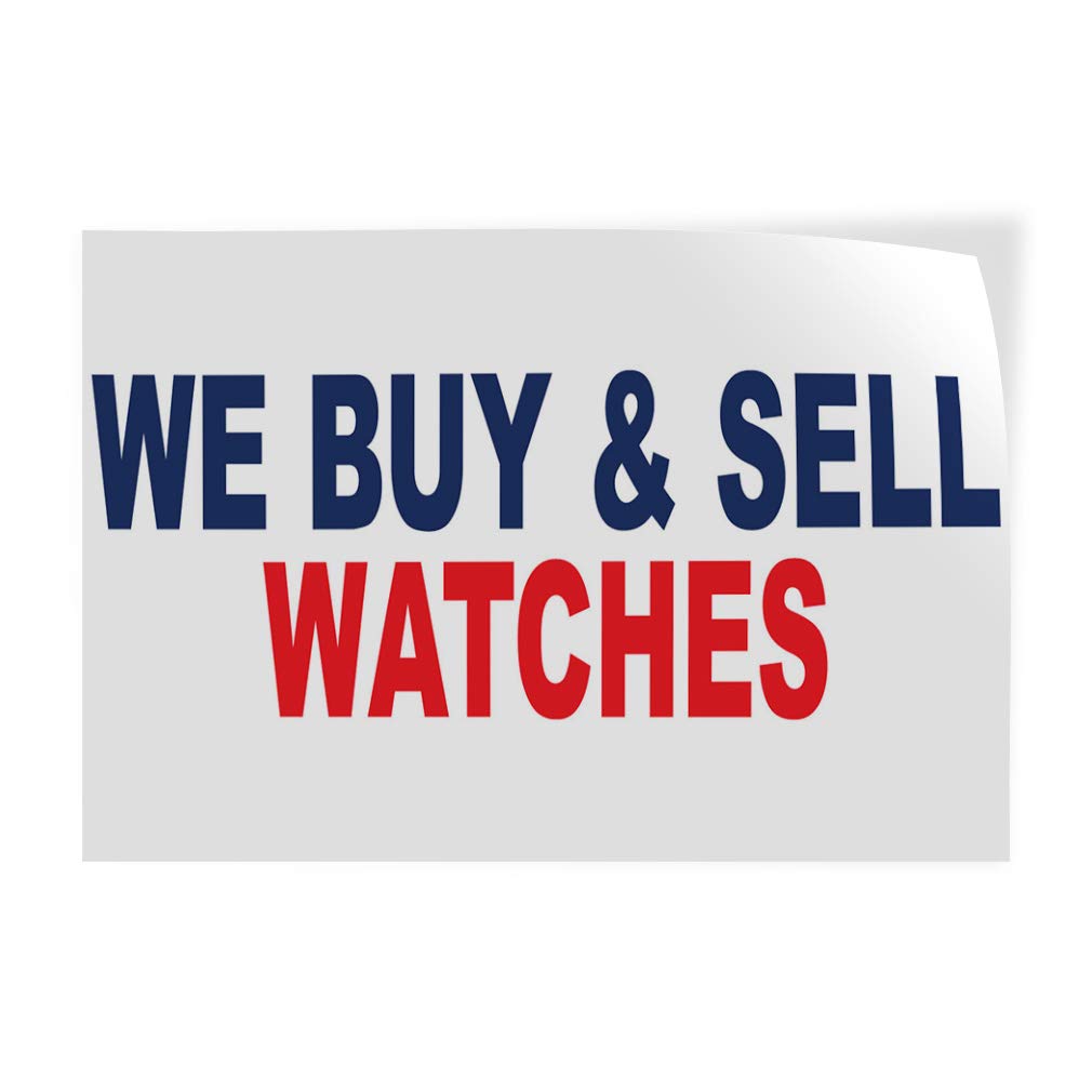 Premium Vinyl Decal Stickers - Multiple Sizes (14x10 Inches) for Watches, Safety Signs & Business Labels - Blue & Red Industrial-Grade Adhesive - Perfect for Retail Displays, Workshop Safety & Product Branding