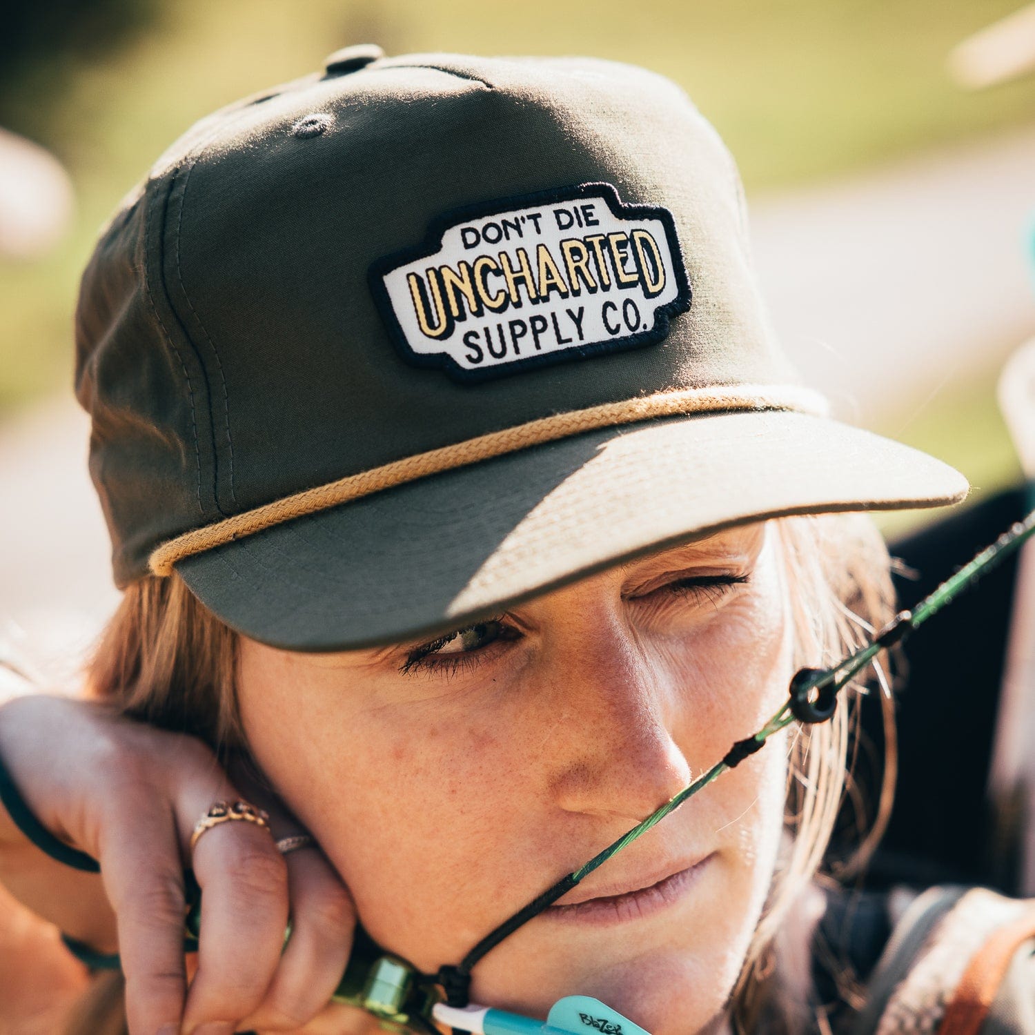 Stylish Rover Hat in Green & Gold - Perfect for Outdoor Adventures, Hiking, and Casual Wear