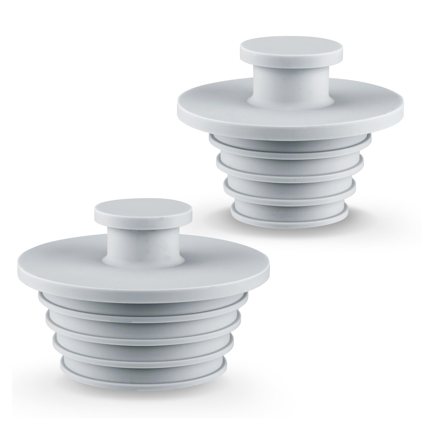 2-Pack Silicone Bathtub Drain Stopper - Universal Sink & Shower Plug for Bathroom, Kitchen, Washbasin - Leak-Proof, Durable Rubber Tub Plug for Home & Travel Use