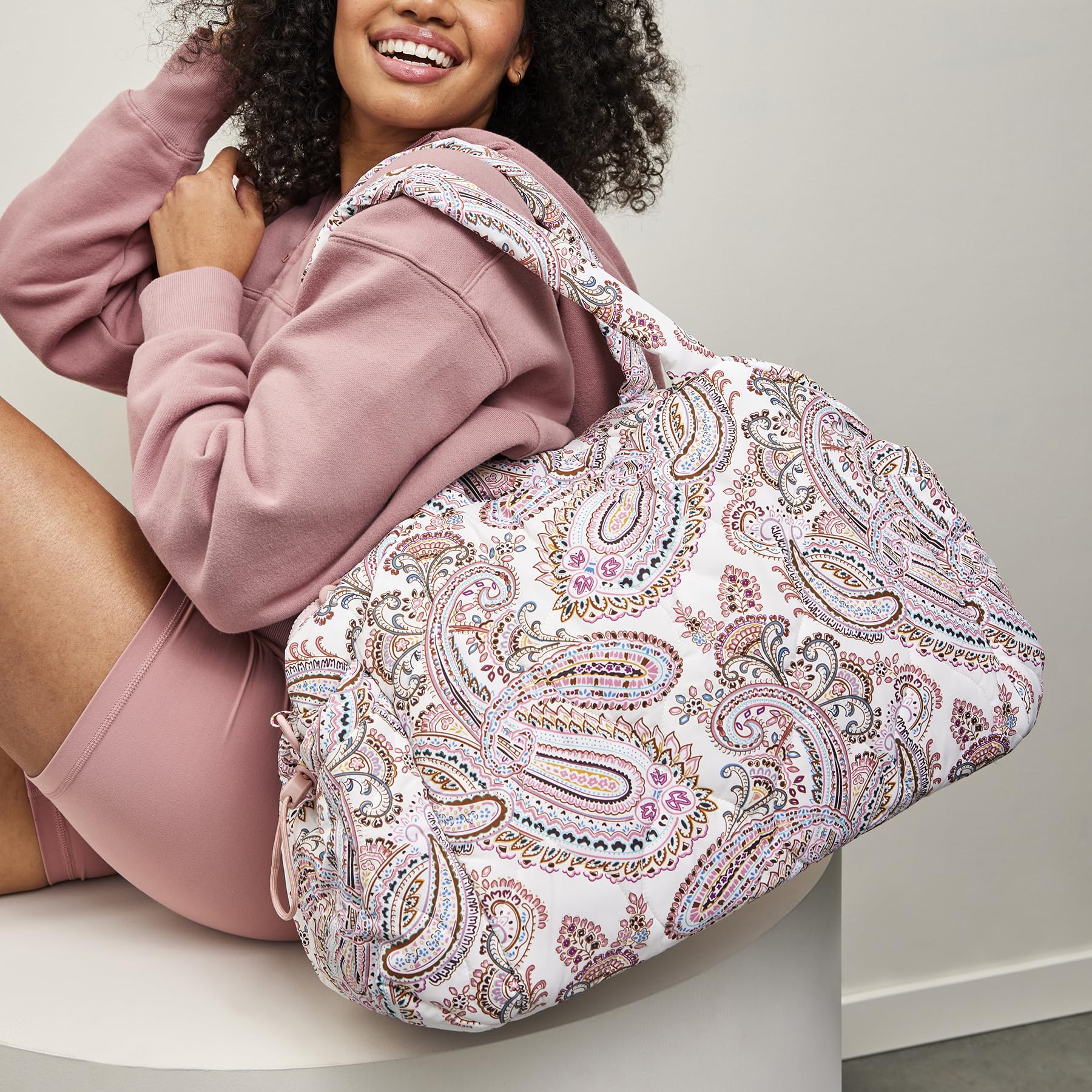 Vera Bradley Lightweight Travel Bag for Women - Black One Size Carry-On Luggage - Perfect for Weekend Trips & Airplane Travel