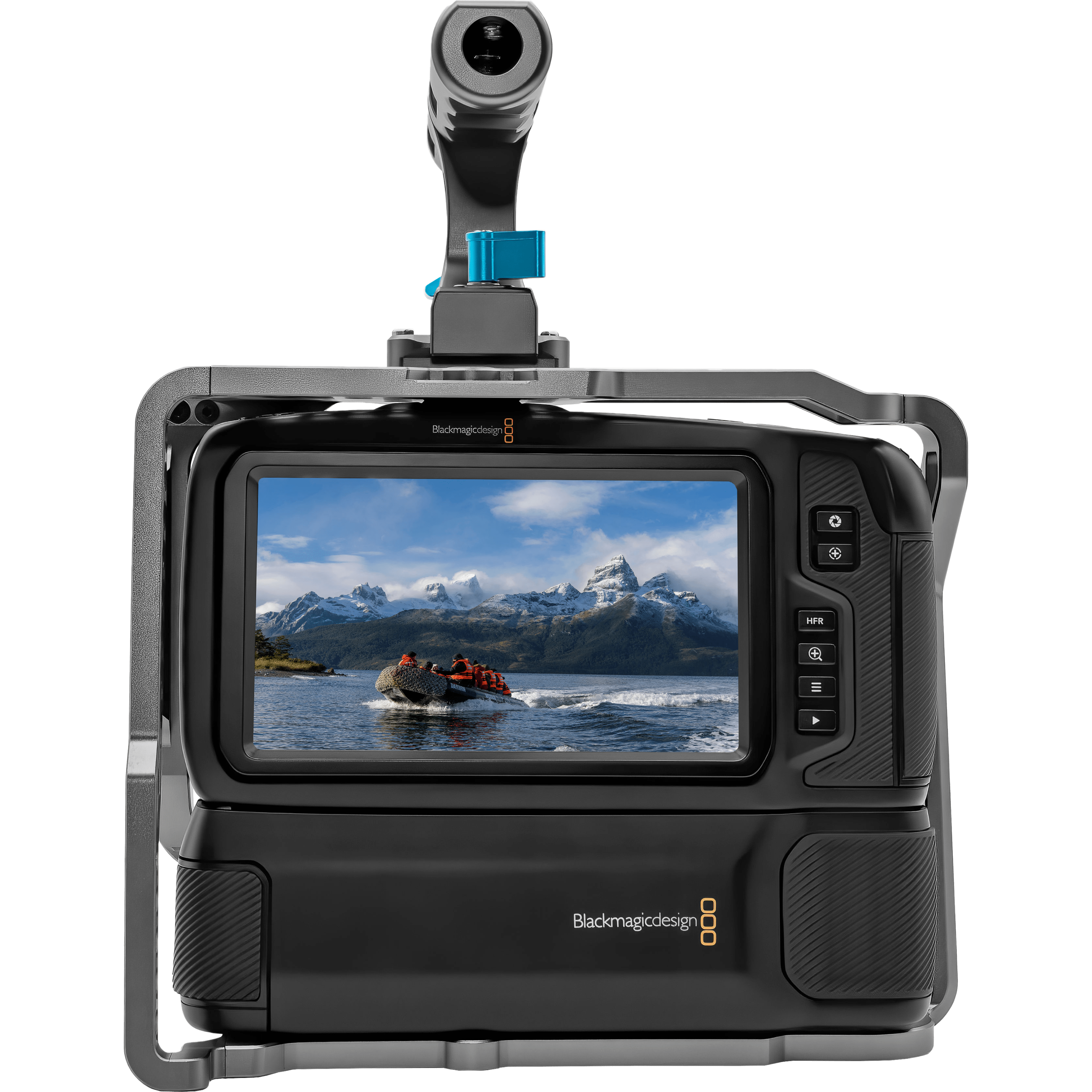 Kondor Blue BMPCC4K/6K Battery Grip Cage Mod Kit - Professional Camera Rig for Blackmagic Pocket Cinema - Perfect for Filmmaking, Vlogging & On-the-Go Shooting