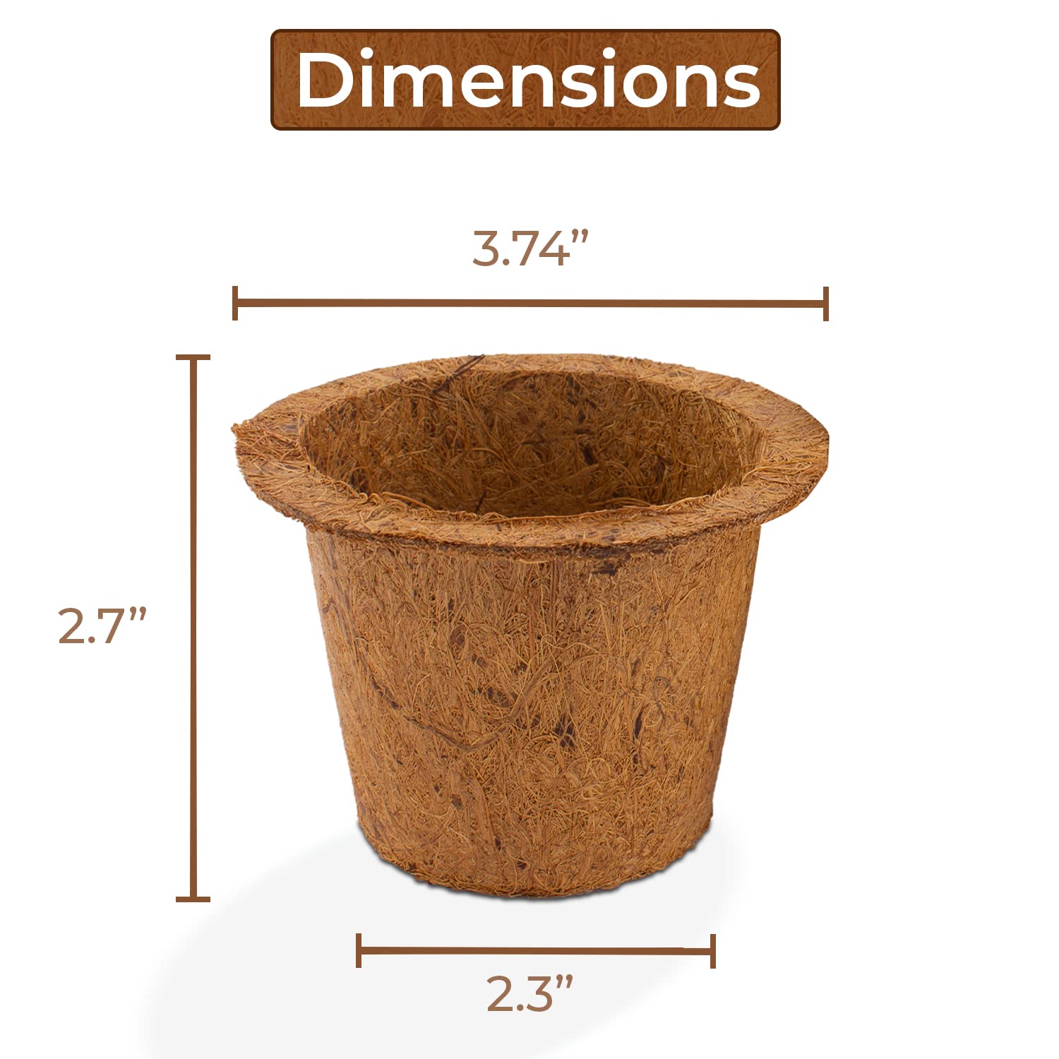 Premium Eco-Friendly Coconut Fiber Seed Starter Pots - Biodegradable Coco Coir Planters for Seedlings, Germination, Herbs, Flowers & Strawberries (24 Pack) - Ideal for Indoor Gardening, Greenhouses & Organic Farming