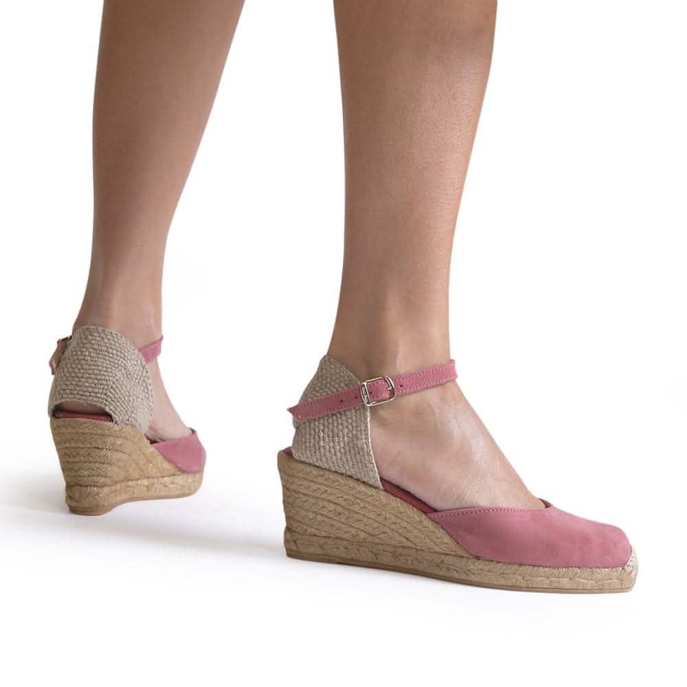 Lloret 5 Women's Suede Leather Wedge Espadrilles - Comfortable Casual Shoes for Summer Outings & Beach Vacations