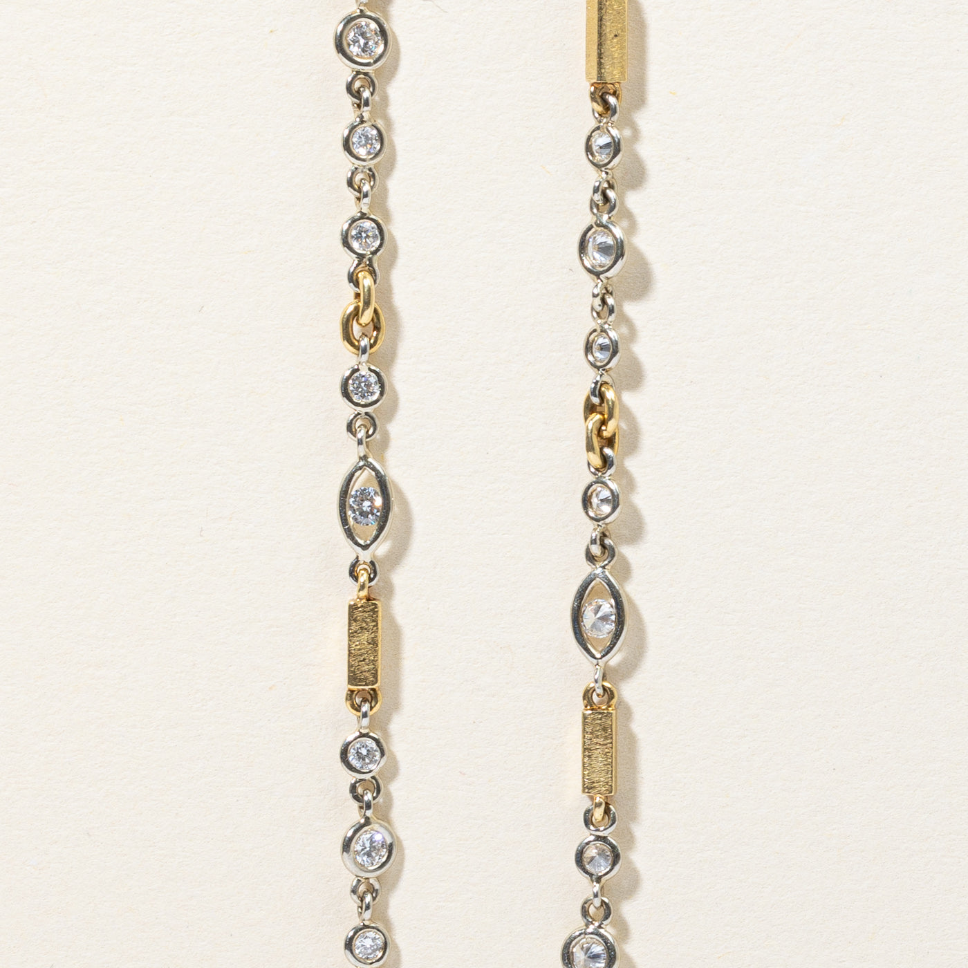 2.11ctw Diamond Link Necklace in 14K Gold - Elegant Jewelry for Women, Perfect for Weddings, Anniversaries & Special Occasions