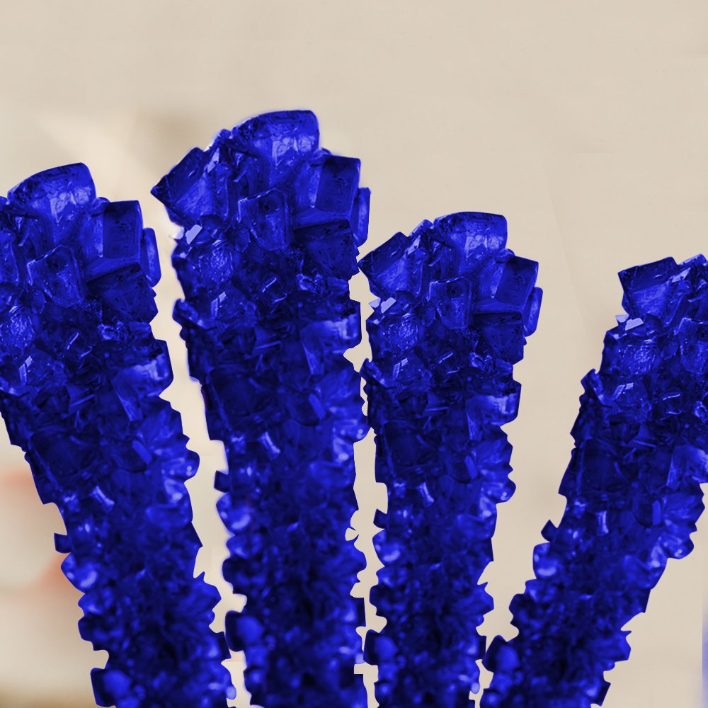 Extra Large Blueberry Rock Candy Sticks - 144 Individually Wrapped Navy Blue Lollipops | Bulk Candy for Parties, Weddings, Baby Showers & Candy Buffets | Perfect for Dessert Tables, Gift Bags & Party Favors