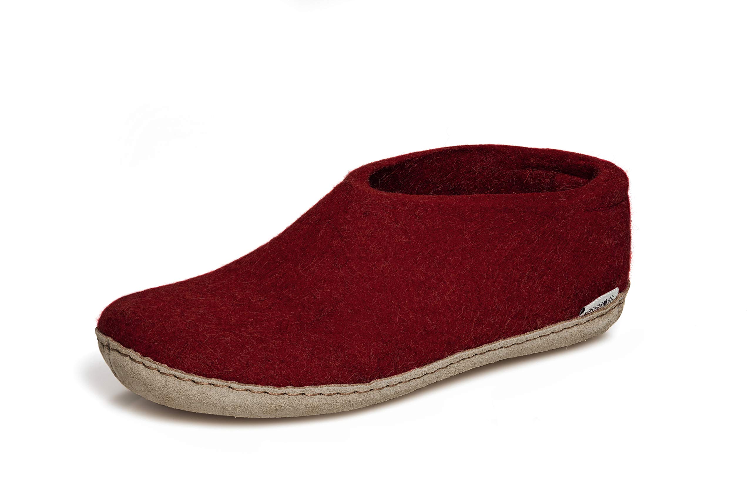 Glerups Wool Slippers for Men & Women - Cozy Red House Shoes for Indoor Comfort - Perfect for Relaxing at Home, Lounging & Cold Weather Warmth