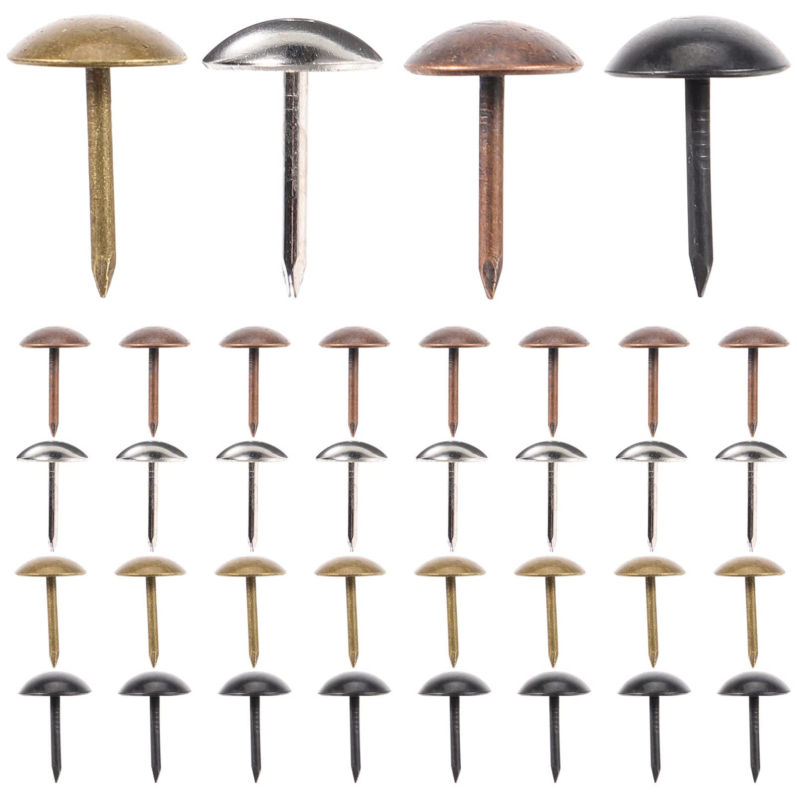 Vintage Brass Thumbtacks - 200 Pcs Antique Nail Push Pins for Cork Board, Upholstery, DIY Crafts | Decorative Tacks for Furniture, Iron Push Pins for Bulletin Boards & Chair Repair