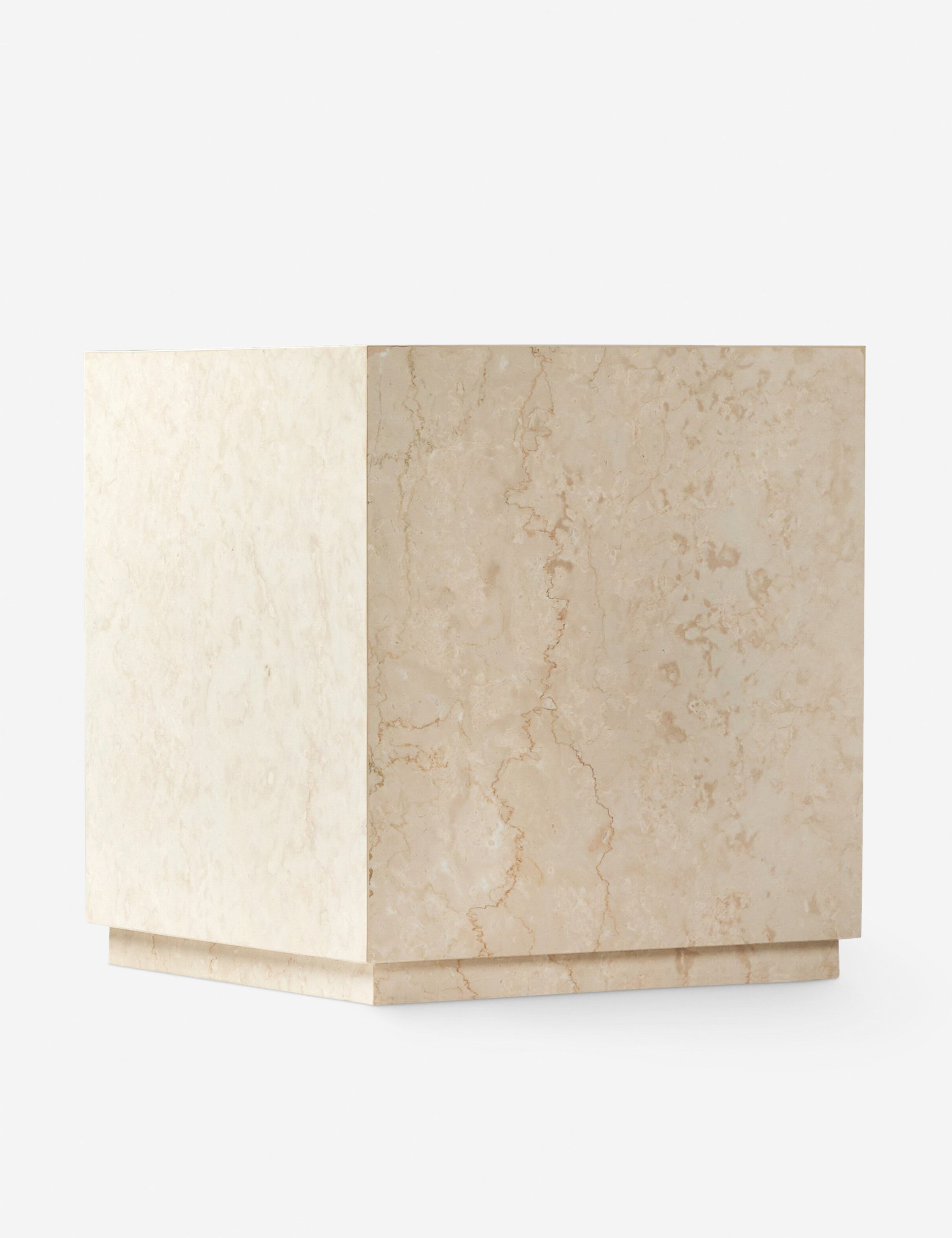 Alber Modern Indoor Outdoor Side Table - Small Accent End Table for Living Room, Patio, Garden & Balcony - Weather Resistant & Space Saving Design
