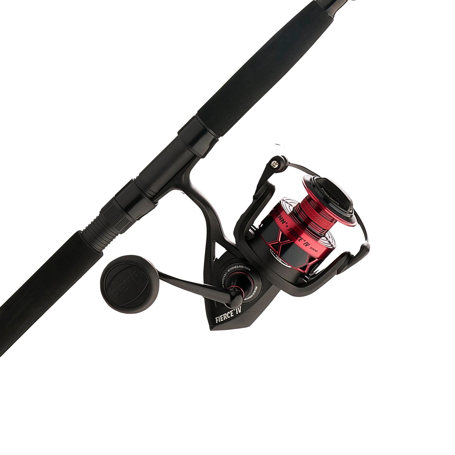 Fierce® IV Spinning Rod and Reel Combo - Premium Fishing Gear for Saltwater and Freshwater Anglers - Perfect for Bass, Trout, and Walleye Fishing