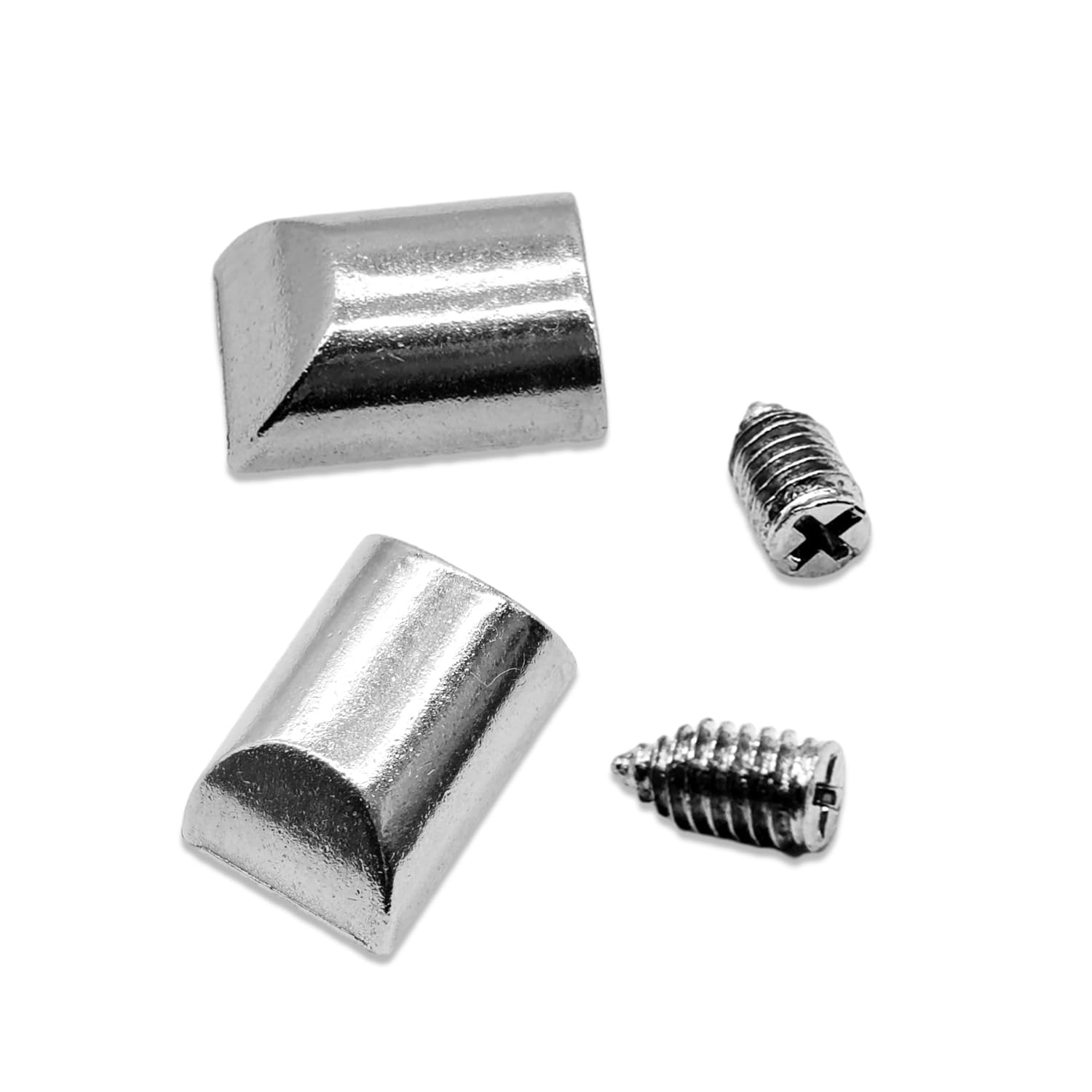 100 Pcs Nickel Rectangle End Tips for Buckle Sewing, Zipper Pull Repair - Perfect for Bags, Luggage & Travel Accessories - DIY Craft Supplies for Secure Fastening