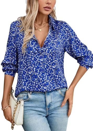 Blue White Floral