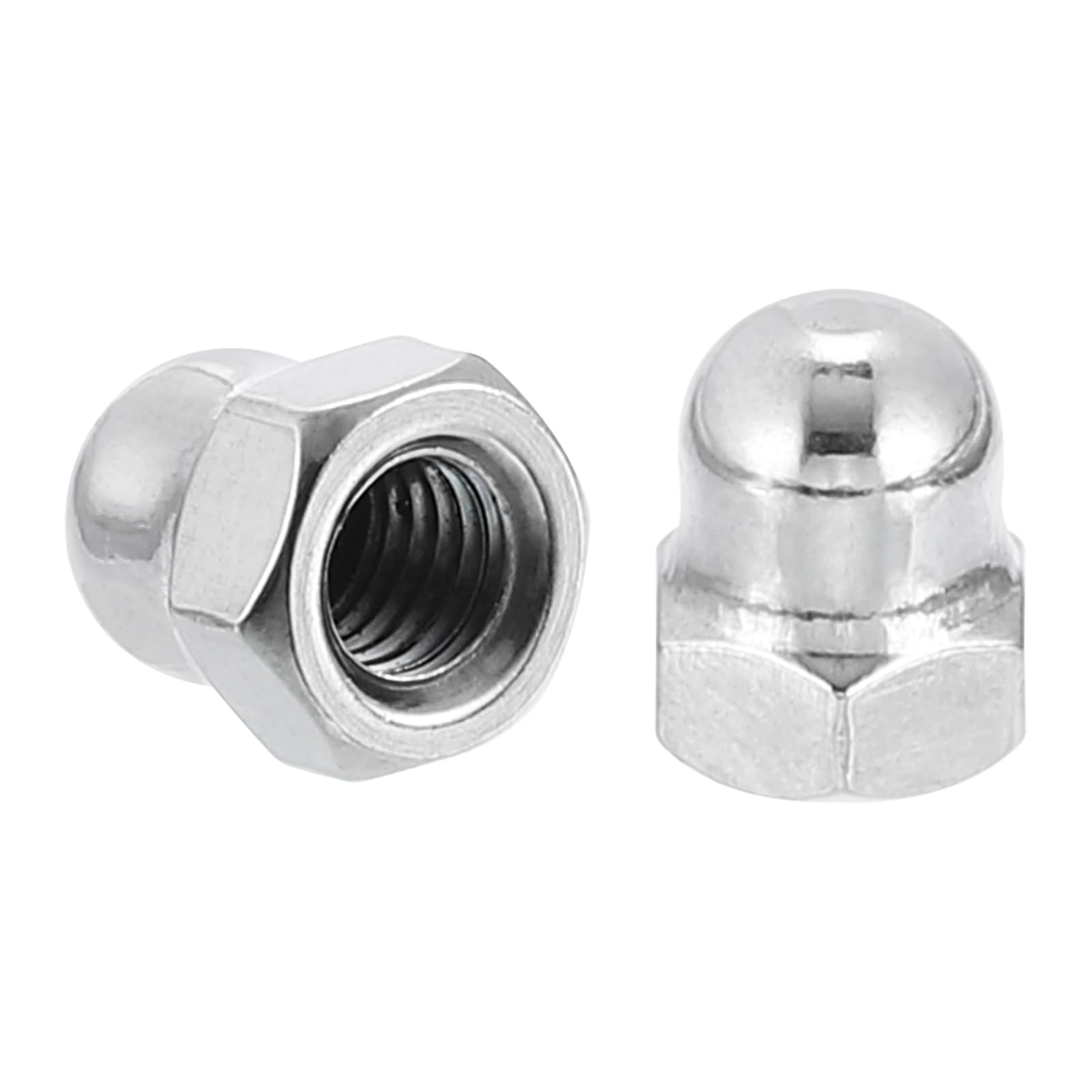 20Pcs M5x0.8 316 Stainless Steel Acorn Cap Nuts - Dome Head Bolt Cover Hardware (Silvery) for Automotive, Marine & Outdoor Equipment Protection