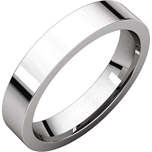 Sterling Silver 4mm Flat Comfort Fit Wedding Band Ring - Size 9 - Perfect for Men's & Women's Everyday Wear, Anniversary Gifts & Couple Rings