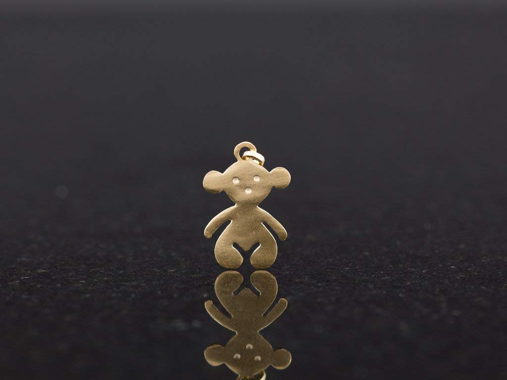 Golden Love Bear - 14K Solid Gold Pendant Necklace & Charm for Women, Perfect Gift for Valentine's Day, Anniversary & Birthday Jewelry