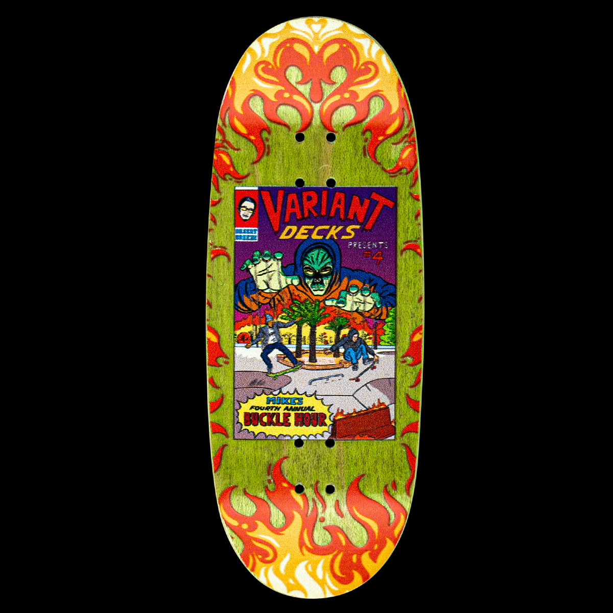 Premium Fingerboard Deck - Mike's Buckle Hour Design | Mini Skateboard for Tricks & Collectibles | Perfect for Skaters, Gifts & Office Desk Fun