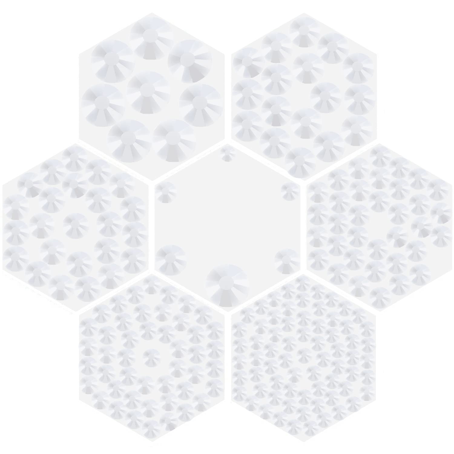 6800pcs Flatback Glass Hotfix Rhinestones Crystal Beads Kit with Tweezer & Picking Pen for DIY Crafts - Shoes, Clothes, Bags, Nail Art, Face Painting (6 Sizes, Clear) | Perfect for Costume Design, Wedding Decor, Fashion Accessories & DIY Projects