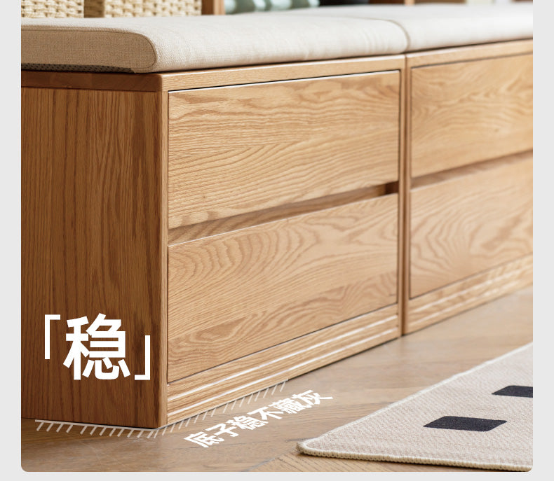 Solid Oak Wood Wall-to-Wall Bookshelf with Built-in Seat - Perfect for Home Library, Study Room & Living Room Storage