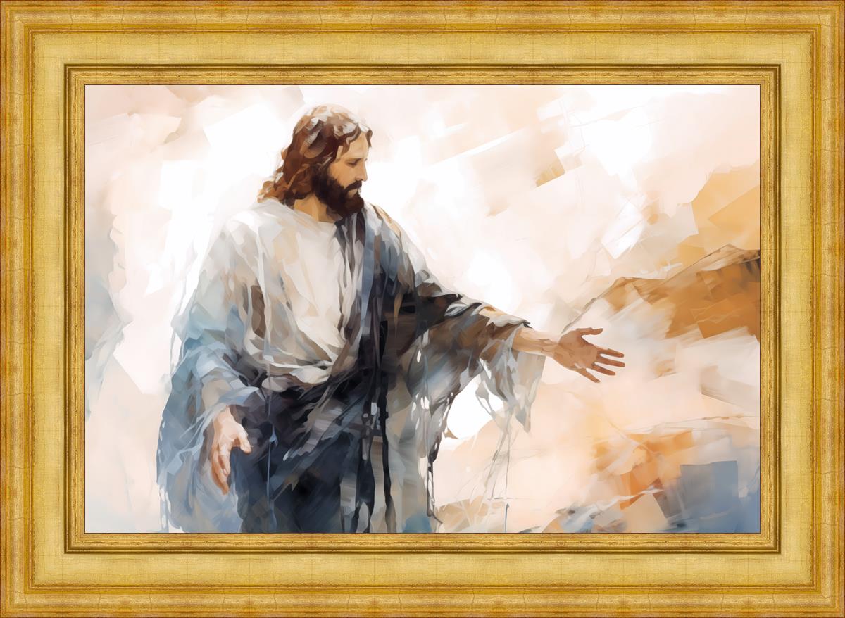 Come Unto Me By Gabriel Heaton - Inspirational Christian Wall Art for Home & Church Decor | Perfect for Living Room, Bedroom & Office