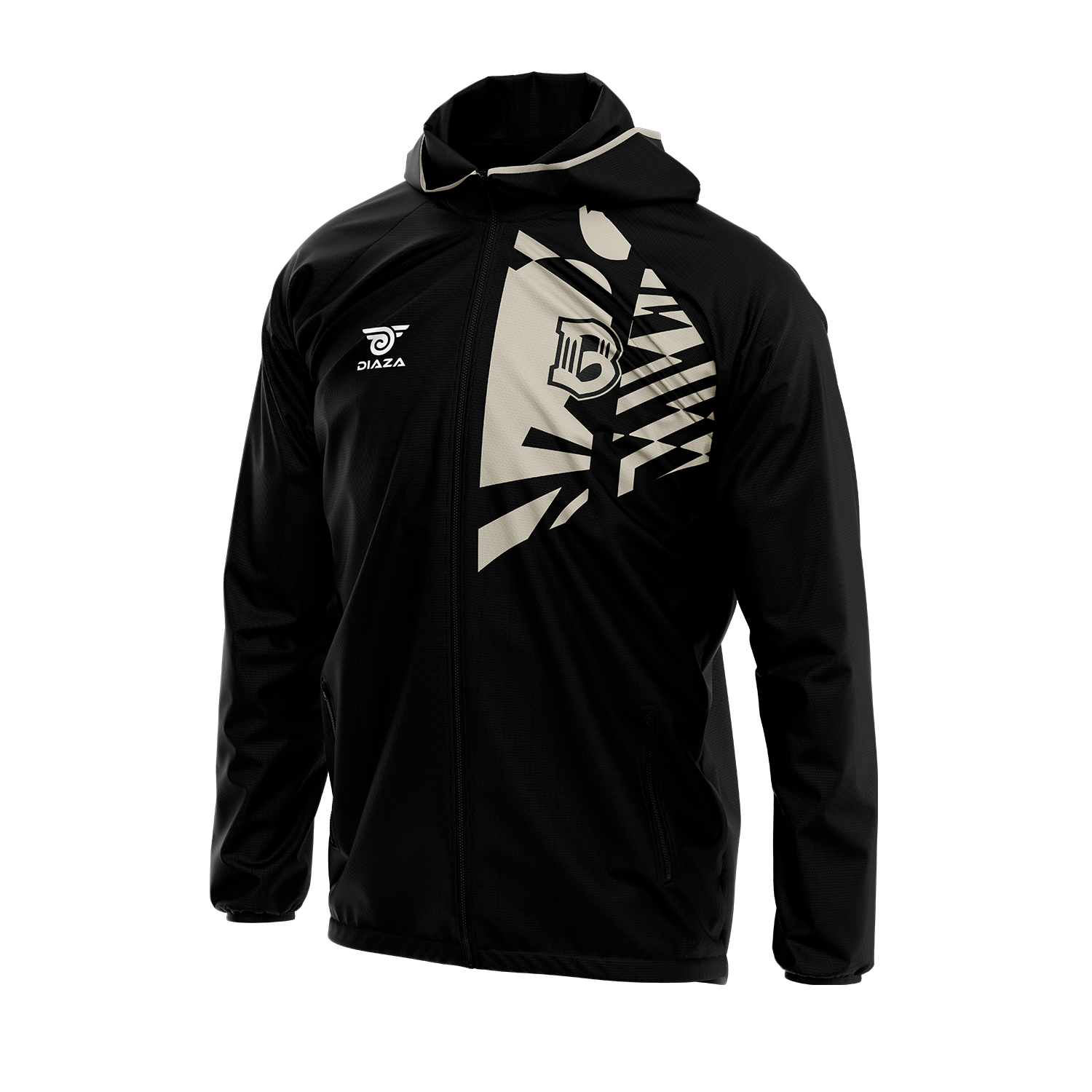 Brooklyn FC Black Windbreaker Jacket - Lightweight Waterproof Running Jacket for Men & Women - Perfect for Outdoor Sports, Jogging, and Hiking