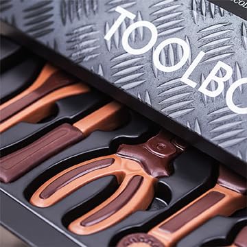 Chocolate Toolbox - DIY Chocolate Tool Set | Birthday Gift for Him, Father's Day, Christmas | Perfect for Men, Dad, Employees, Hobbyists, Adults & Kids | Great for Parties, Office Gifts & Special Occasions