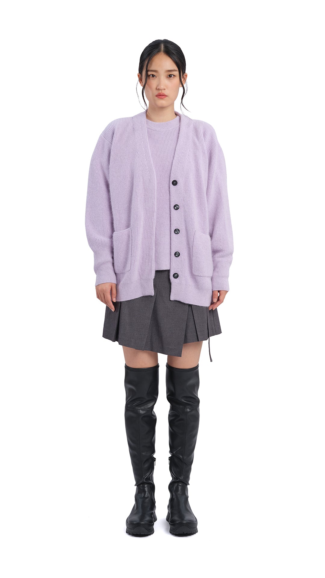 Fox Mix Cardigan Women's Knit Sweater - Cozy Fall & Winter Fashion for Casual Outfits & Layering