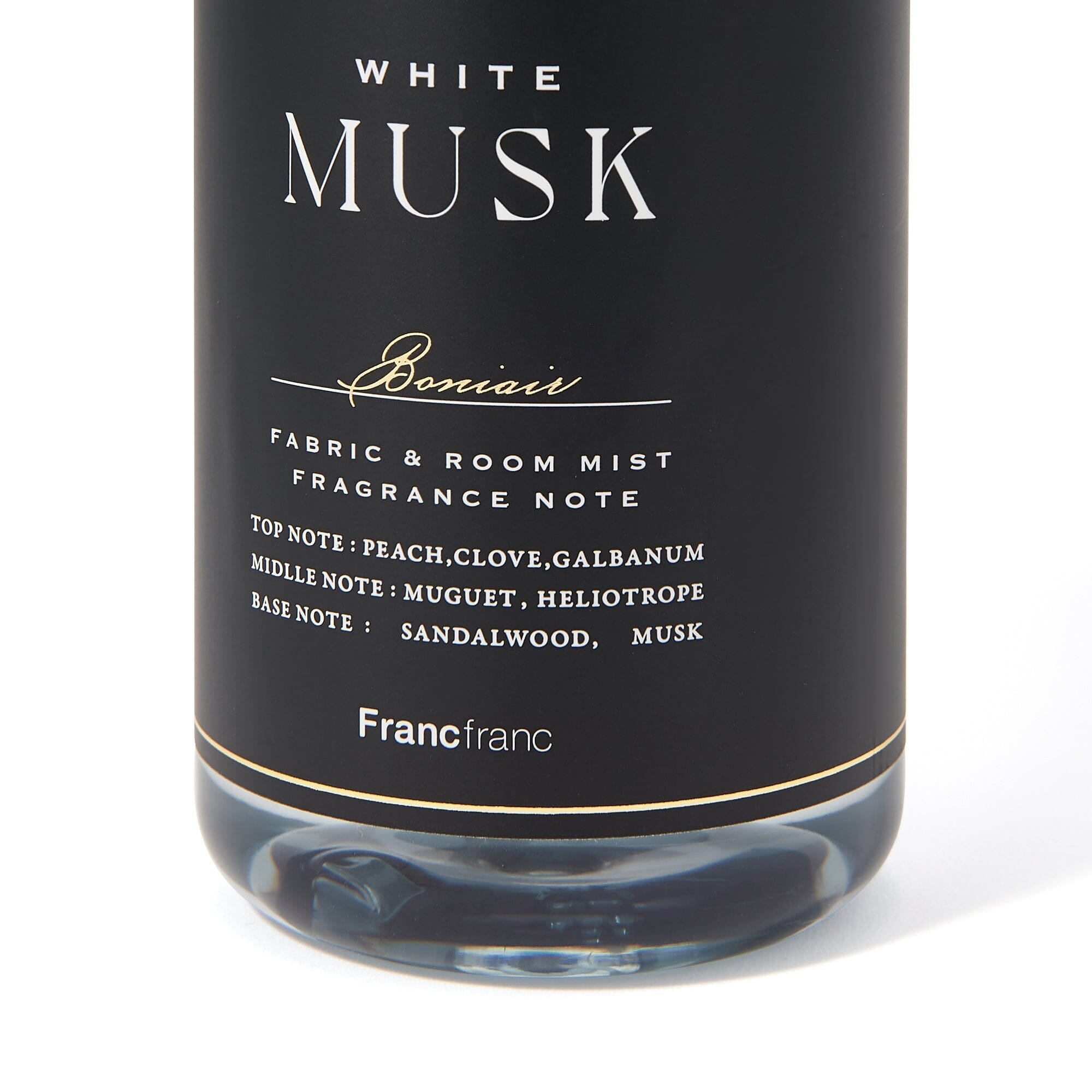 Boniair White Musk Fabric Mist Spray - Long Lasting Fresh Scent for Clothes, Linens & Home - Perfect for Freshening Closets, Bedding & Upholstery