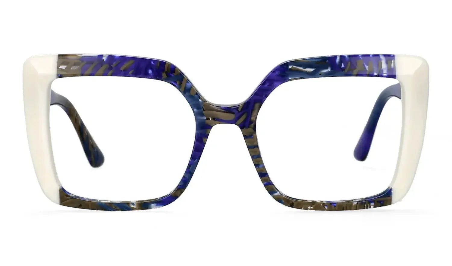 CCspace Women's Full Rim Square Thick Acetate Eyeglasses Frame 56956 - Stylish & Durable Glasses for Work, Reading & Fashion