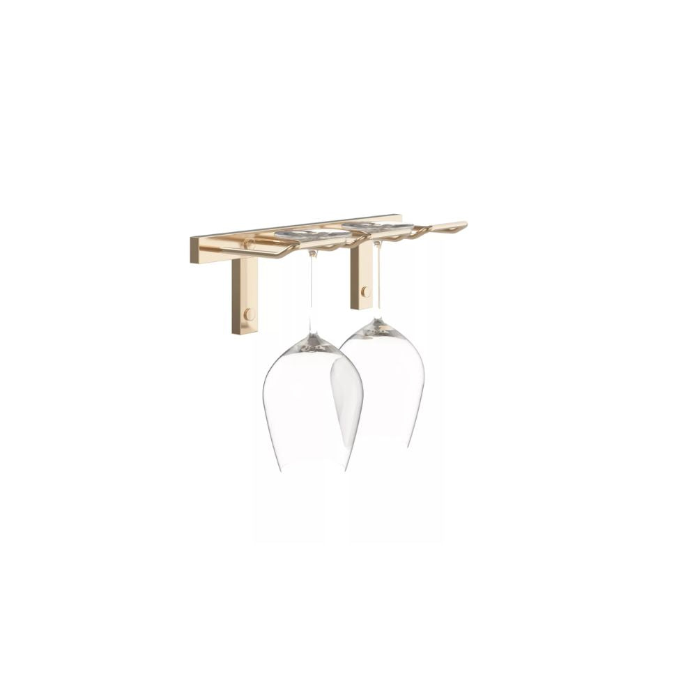 Premium W Series Stemware Rack - Holds 2 to 6 Wine Glasses for Organized Bar, Kitchen Cabinet & Dining Room Storage