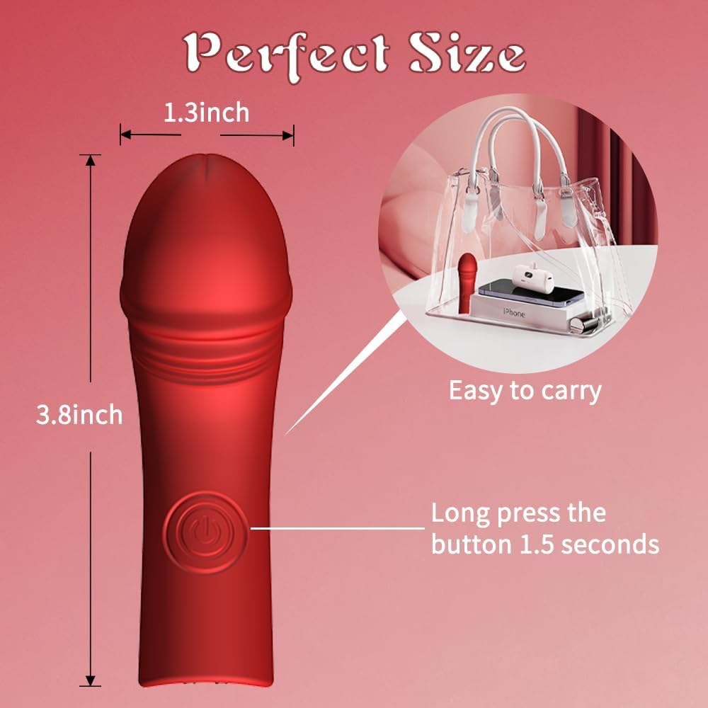 Premium Female Finger Vibrator - 10 Vibration Modes & Heating Function for Clitoral, G-Spot & Nipple Stimulation - Mini Strong Vibration Adult Sex Toy for Women - Perfect for Solo Play & Couples Intimacy