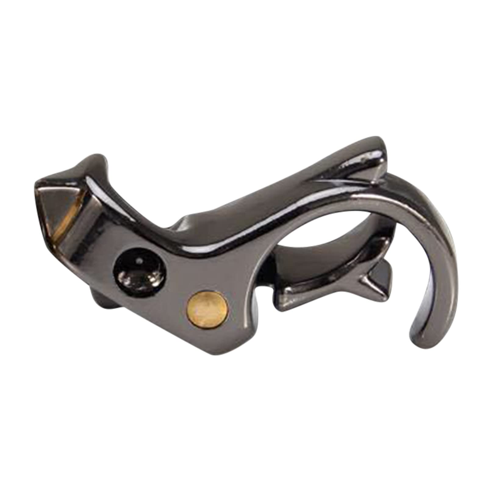 Metal Ring Holder for Women & Men - Universal Gift for Guitarists & Gamers (Black)