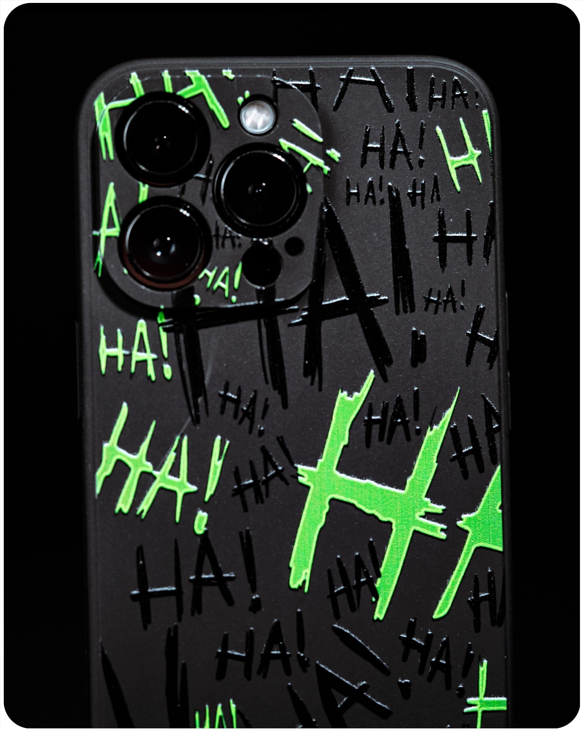 SIMPLYMDRN Ultra Slim iPhone 13 Pro Max Case with Joker Haha Design - Cool Superhero Villain Phone Cover for Men - Flexible Protective Case (Jok3ster Green) - Perfect for Daily Use, Work & Comic Conventions