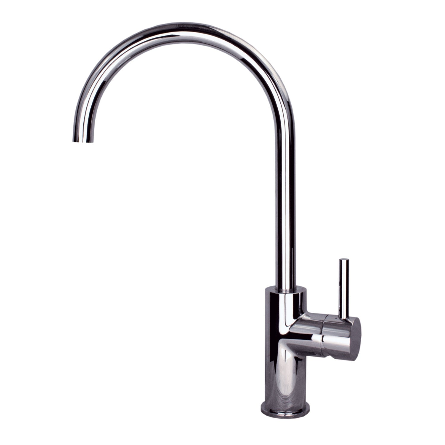 Premium Polished Chrome Gooseneck Swivel Kitchen Faucet - Modern Pull-Down Sprayer for Easy Dishwashing & Sink Cleaning