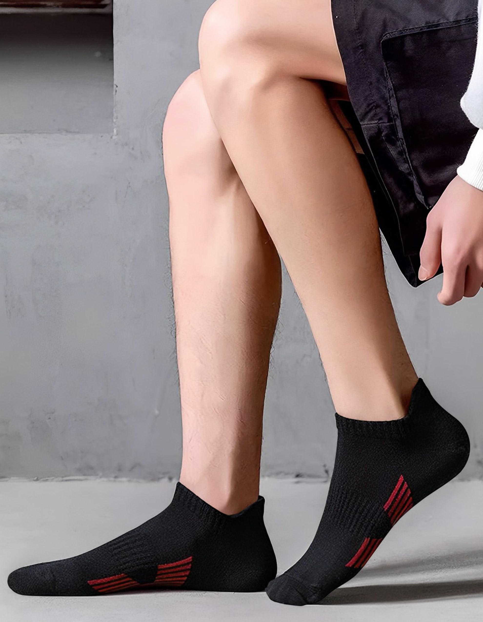 Yawlsow 20 Pairs Men's Running Ankle Socks - Moisture Wicking Athletic Low Cut Socks for Men, Breathable Cotton Short Bulk Socks - Perfect for Running, Workout, Sports & Daily Wear