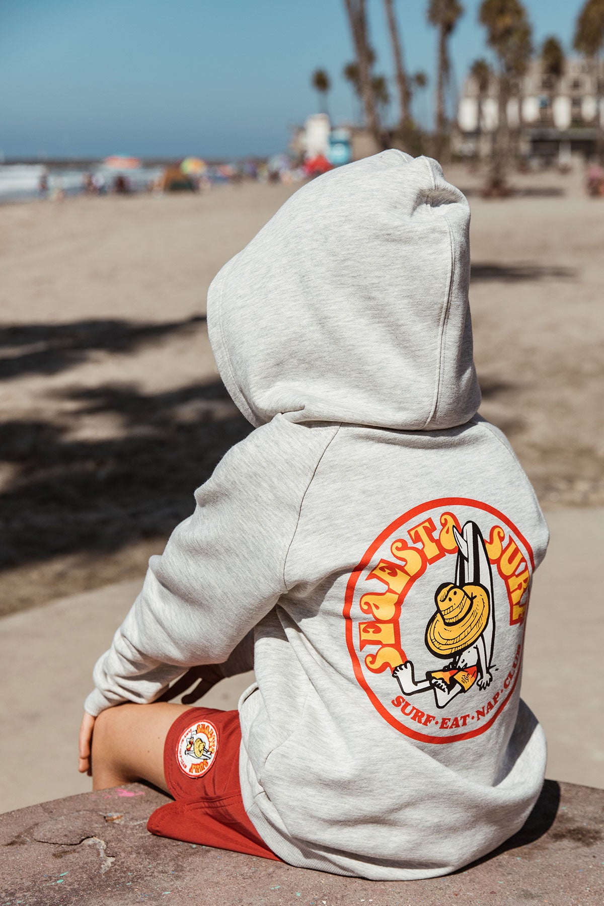 Seaesta Surf Siesta Club Hoodie for Youth - Comfortable Pullover Hooded Sweatshirt for Surfing, Beach & Casual Wear