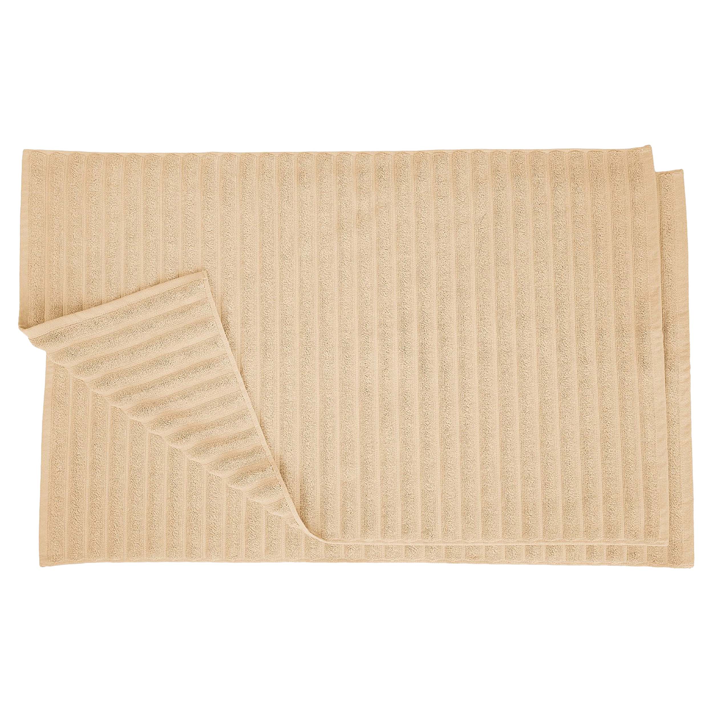 Eco-Friendly 2-Piece Cotton Bath Mat Set - Super Absorbent, Soft & Non-Slip - Perfect for Bathroom, Shower & Spa Relaxation