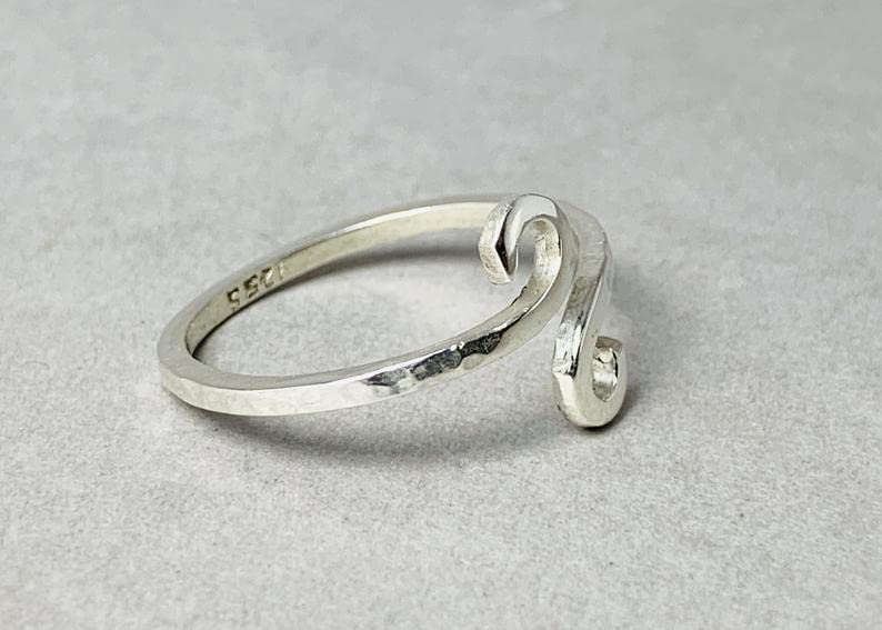 Spiral Ring Sterling Silver - Handmade Minimalist Swirl Ring for Women - Perfect for Everyday Wear, Gifts & Special Occasions