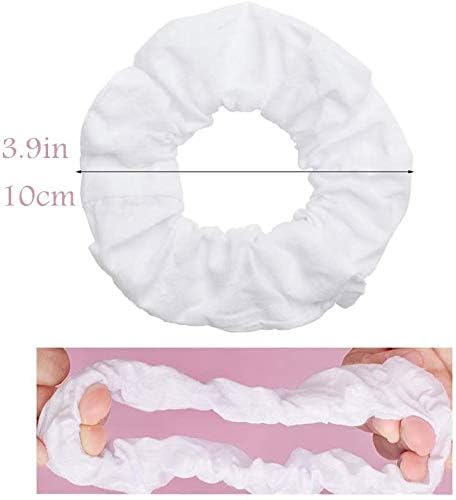 15PCS White Scrunchies for Tie Dye - Soft Cotton Elastic Hair Ties for Women & Girls, Ponytail Holders, Hair Accessories (Perfect for School, Work, Gym & Everyday Styling)