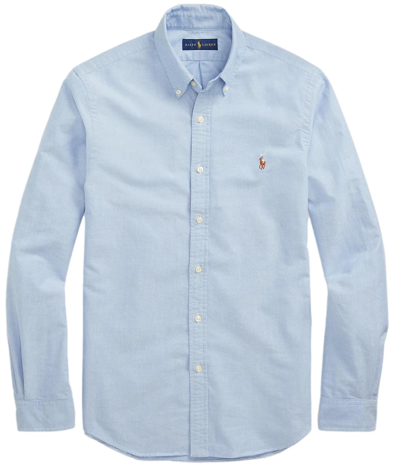 POLO RALPH LAUREN Men's Slim Fit Long Sleeve Oxford Button Down Dress Shirt for Business Casual & Office Wear | Premium Cotton Formal Shirt for Work, Interviews & Special Occasions