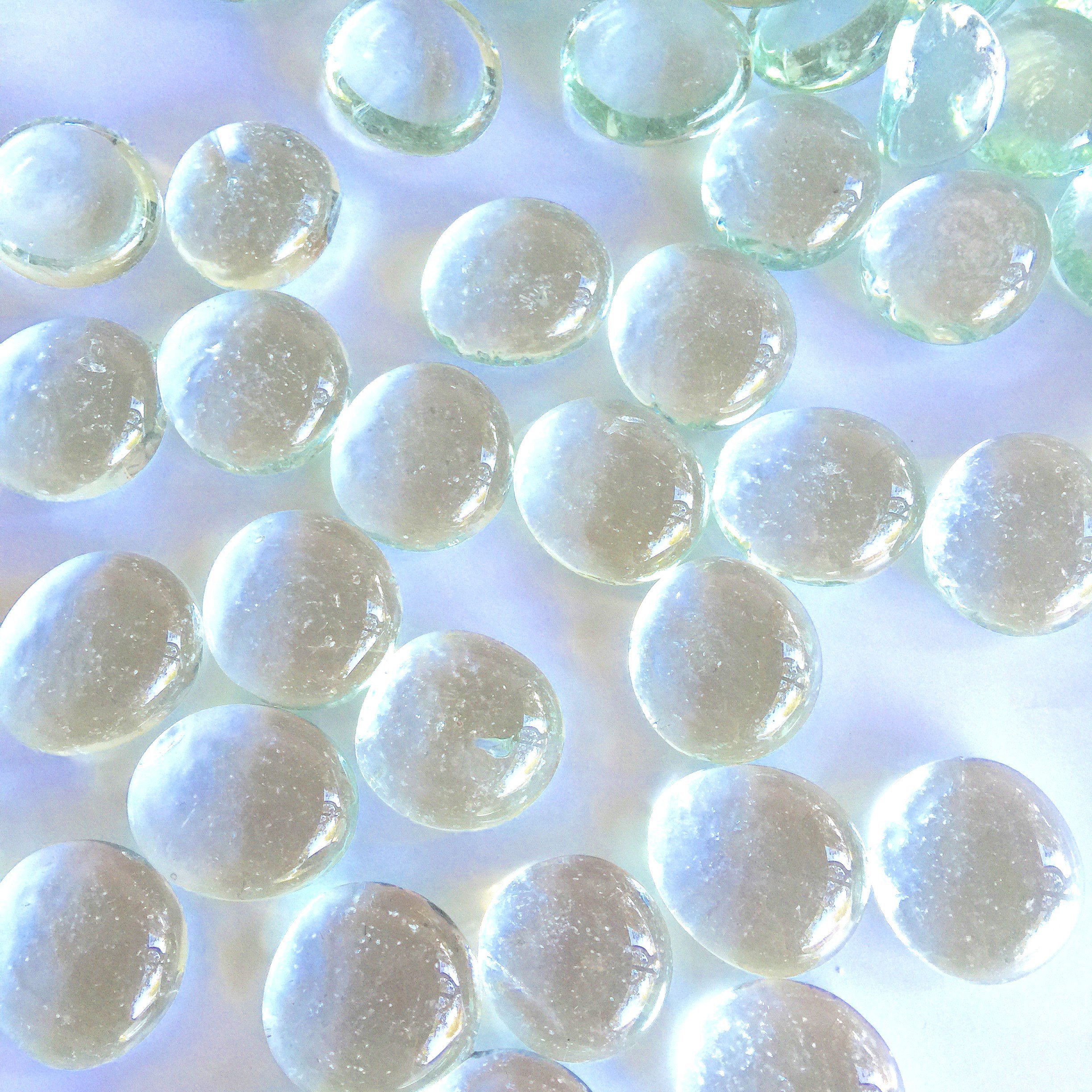 Premium Clear Flat Glass Marble Vase Filler - 30 lbs (2700 Pieces) - Perfect for Wedding Centerpieces, Floral Arrangements, and Home Decor