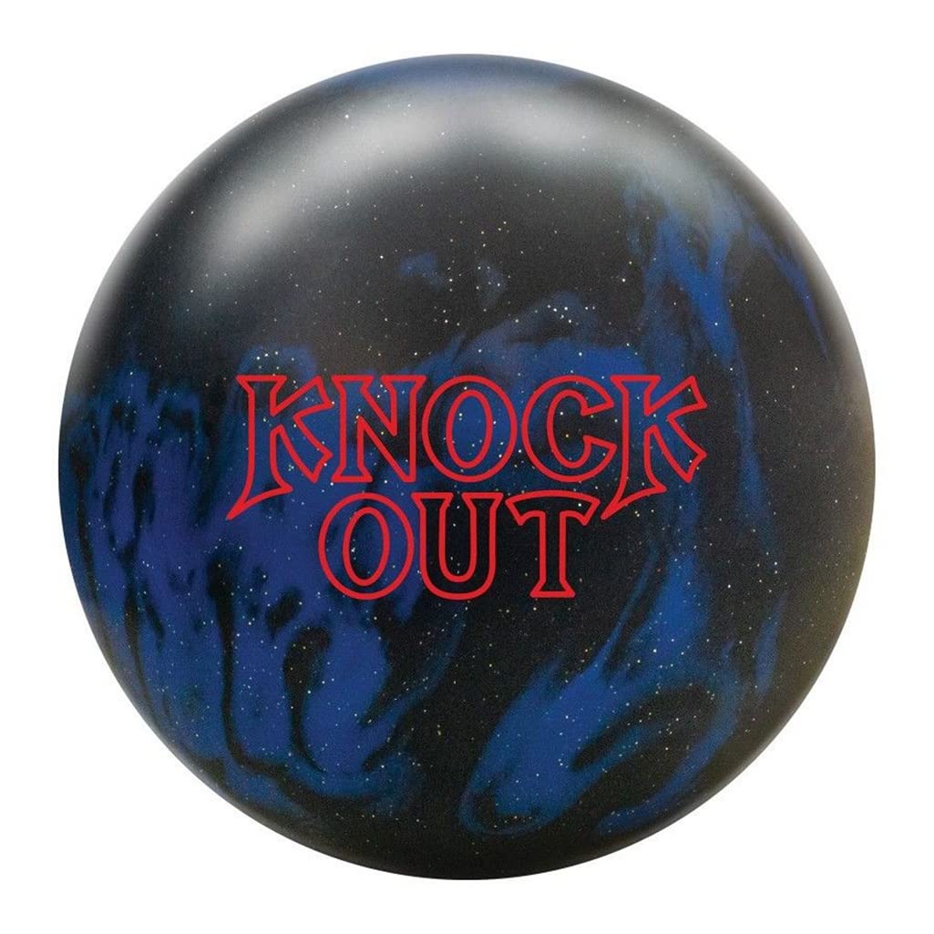 Brunswick Knock Out Black & Blue Bowling Ball | High Performance Reactive Resin | Perfect for League Play & Tournaments | Strike More with Enhanced Hook Potential