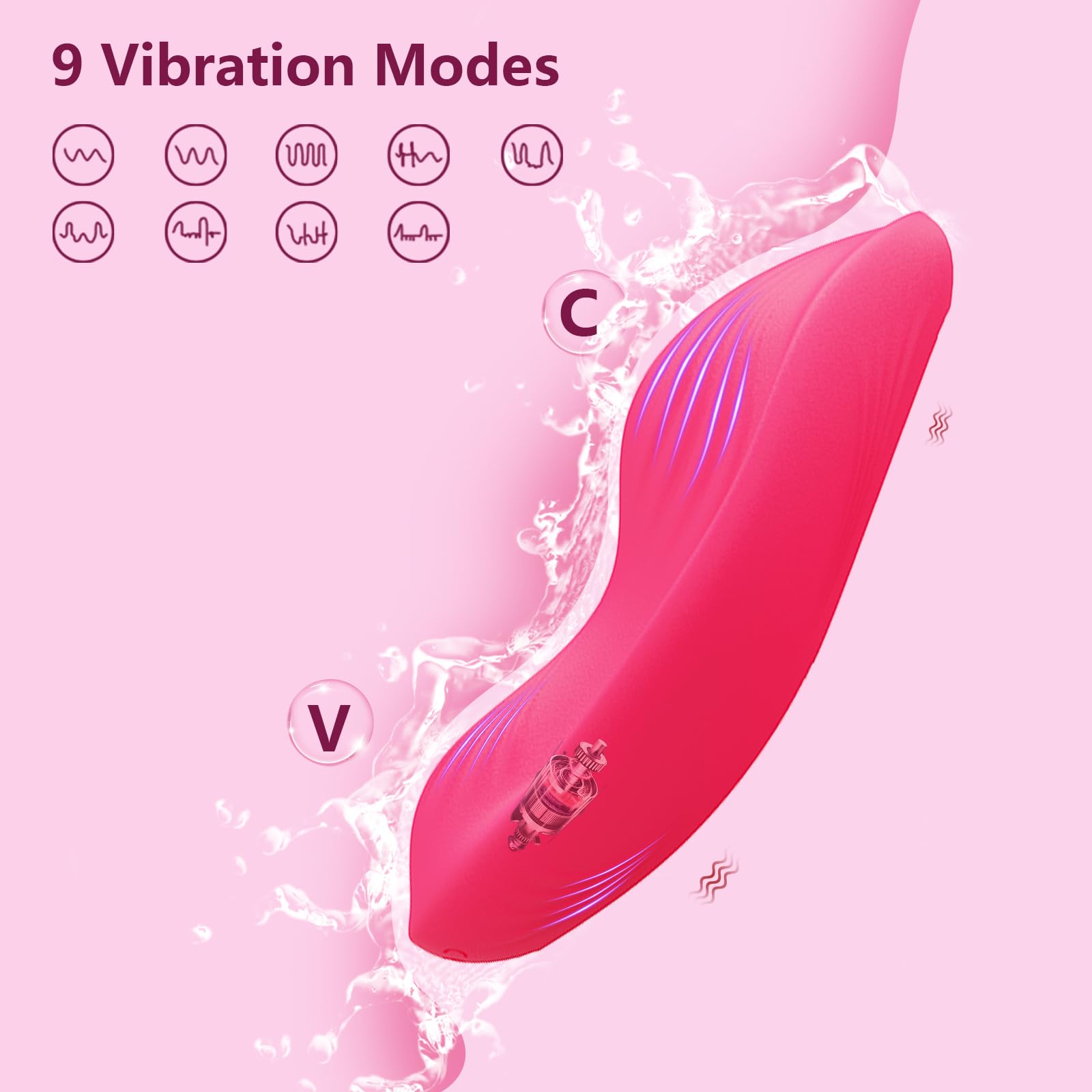 9-Speed Waterproof Rechargeable Wearable Panty Vibrator - Remote Control Butterfly Clitoral Stimulator for Women | Perfect for Couples Play & Solo Pleasure