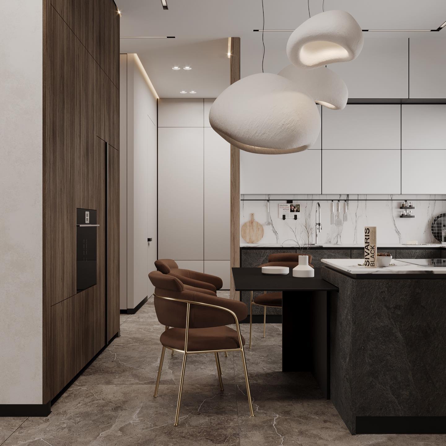 Cloud Pendant Light - Modern B-Shaped Hanging Lamp for Kitchen Island, Dining Room, or Bedroom Lighting