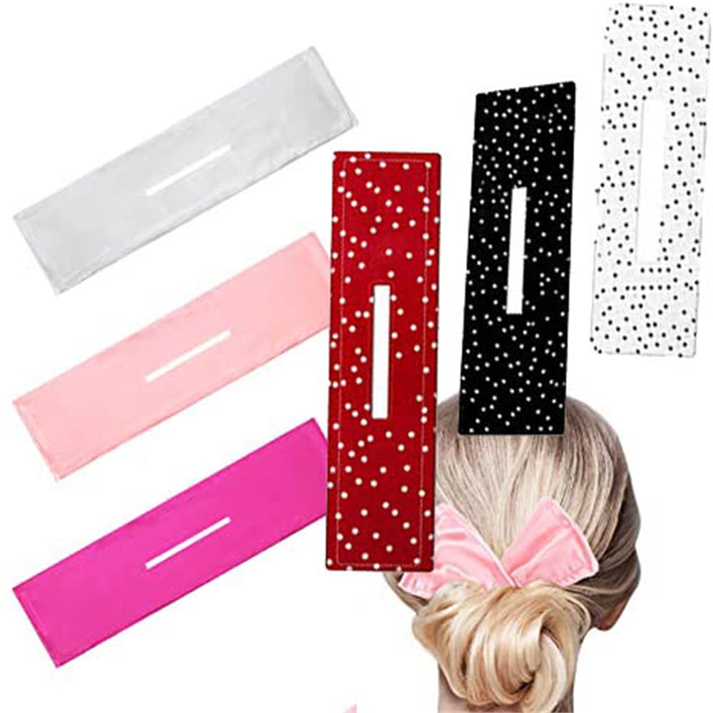 6 Pcs Deft Bun Hair Maker Set - Multi-color Magic Hair Clip & Lazy Hair Curler - Reusable Fashion Hairbands for Quick Updos - Perfect for Work, Gym, Parties & Everyday Styling (Style A)