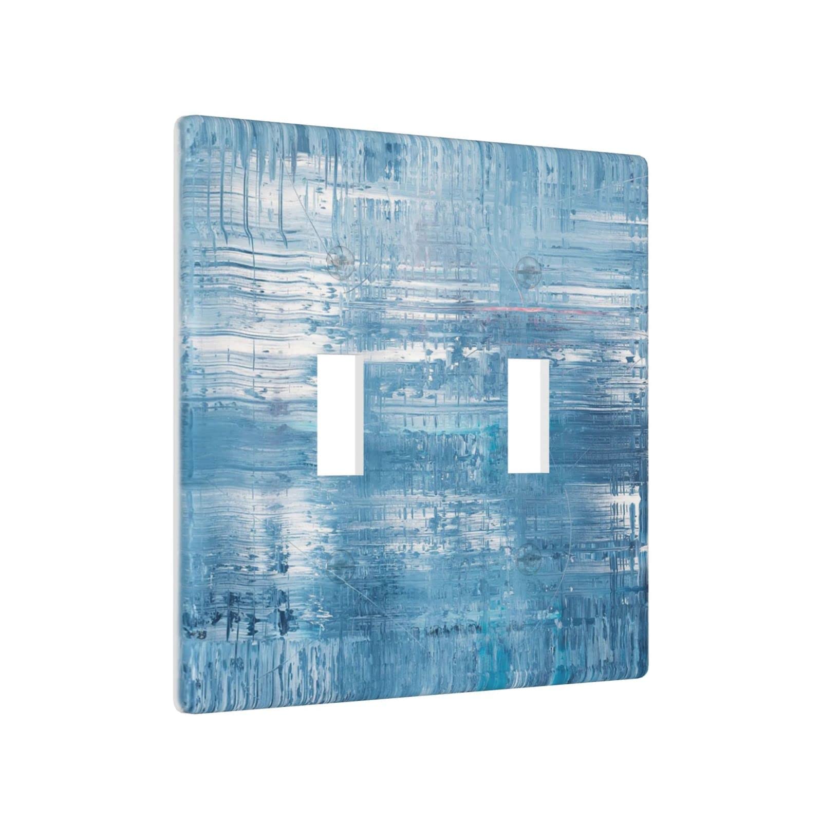 Abstract Oil Painting Light Switch Cover - Double Toggle 2 Gang Wall Plate (4.5