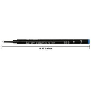 12-Pack Schmidt 888 Ceramic Rollerball Refills - Fine Black Ink for Smooth Writing - Perfect for Journals, Note Taking & Signature Pens