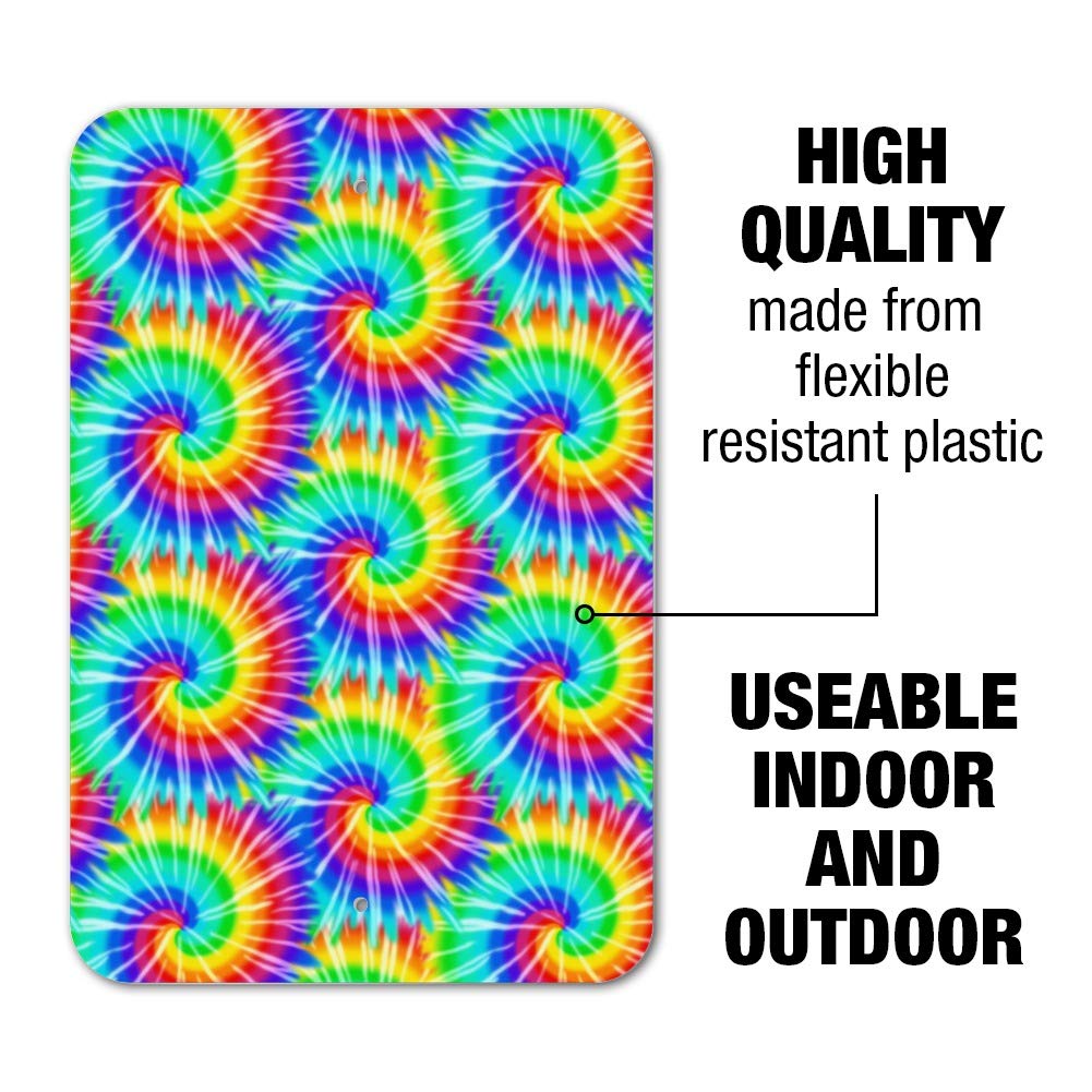 Vibrant Tie Dye Pattern Sign for Home, Office & Business Decor | Unique Wall Art for Living Room, Bedroom or Workspace