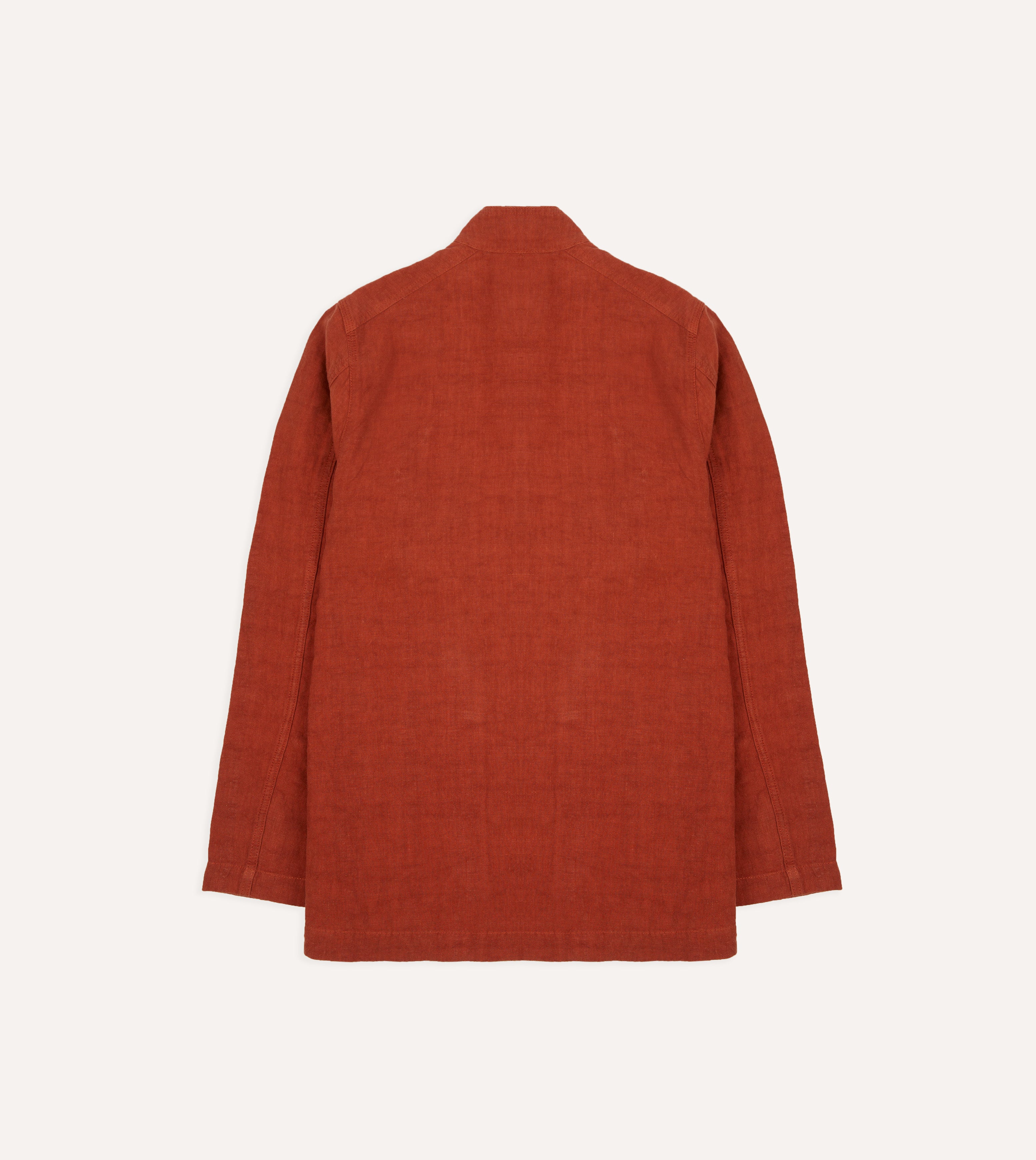 Rust Linen Forestiere Jacket - Lightweight Breathable Linen Coat for Women | Casual Spring & Fall Outerwear | Perfect for Outdoor Adventures & City Strolls