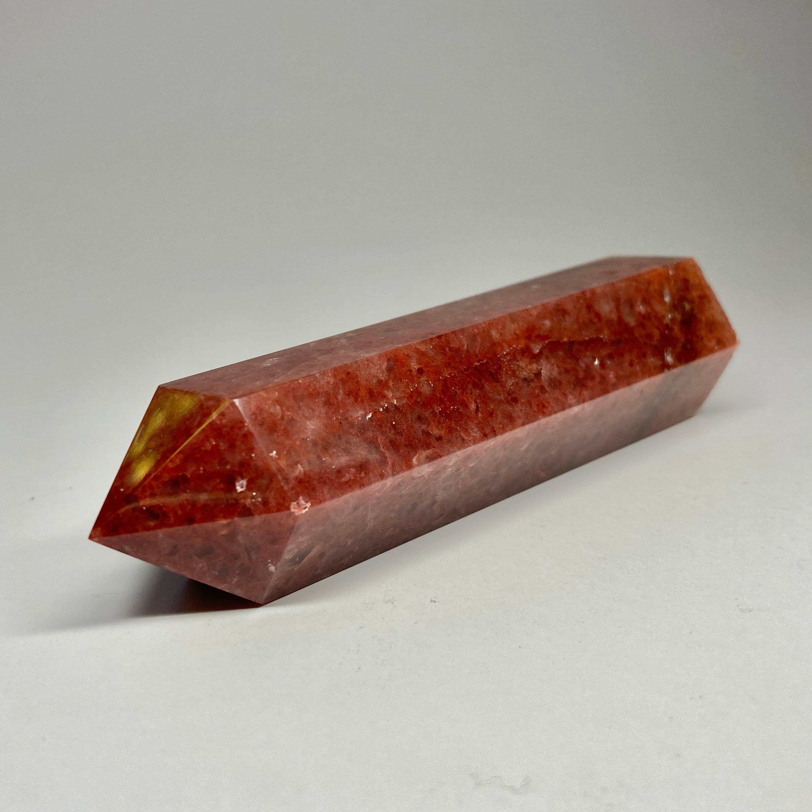 Red Aventurine Crystal Tower - Healing Stone for Positive Energy, Feng Shui Decor, Meditation & Office Desk Accessory