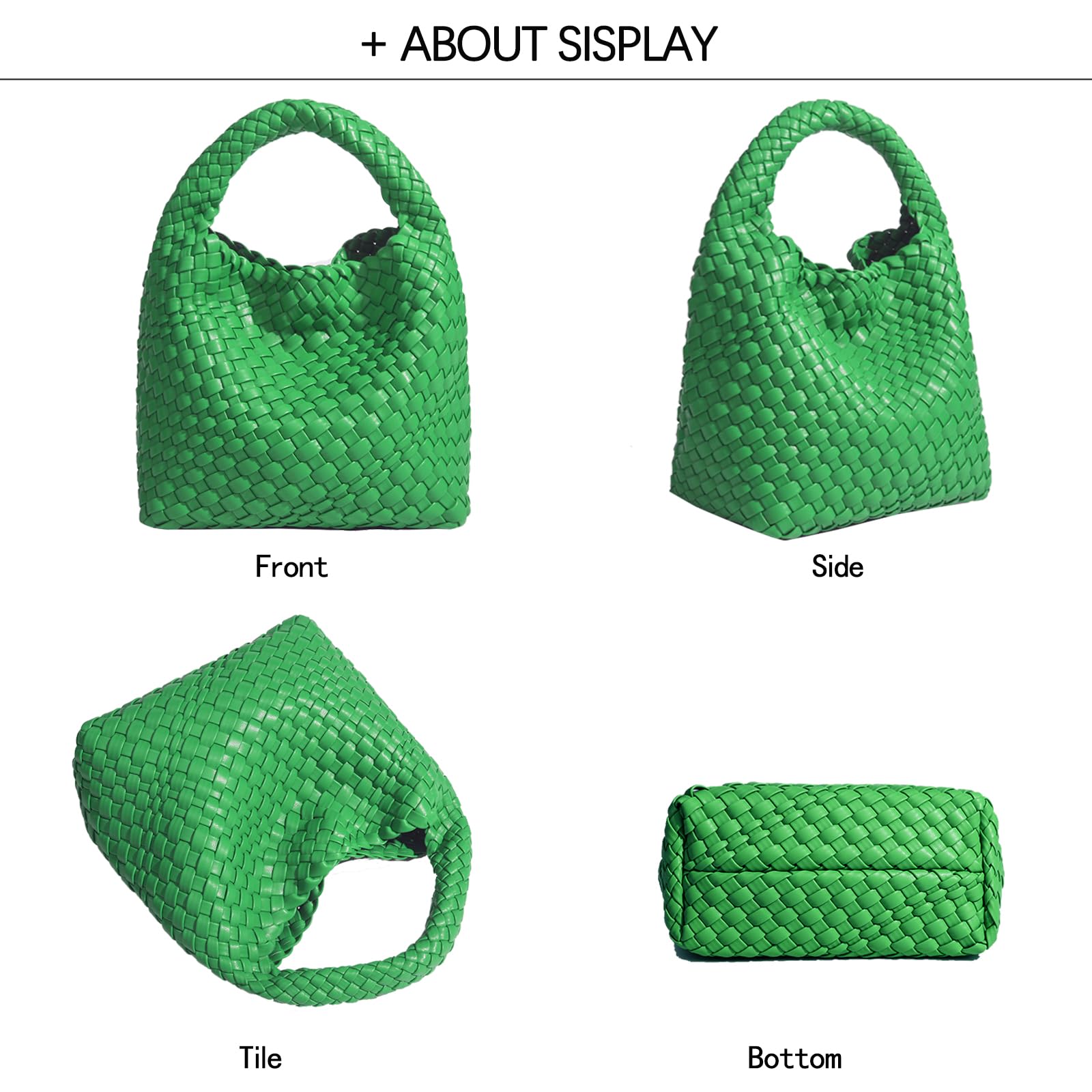 Eco-Friendly Vegan Leather Small Woven Handbag for Women - Cute Mini Hobo Tote, Clutch Purse & Crossbody Shoulder Bag | Perfect for Casual Outings, Beach Trips and Everyday Use